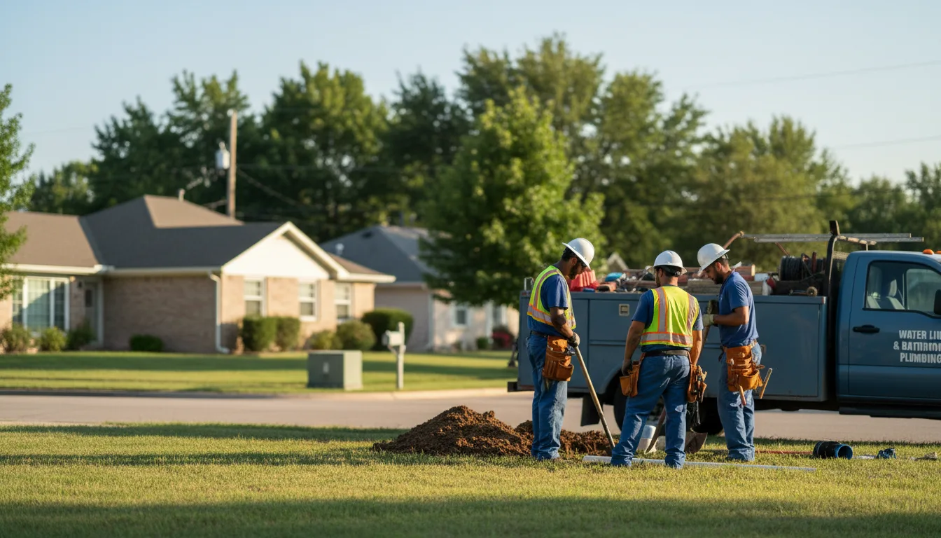 Residential water line and bathroom plumbing service in Greenwood, LA